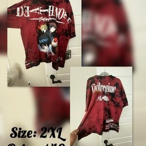Death Note Graphic Men's T-Shirt - Red and Black